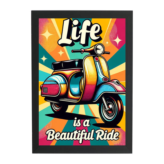 Unbounded Company Life Ride Digital Reprint 13 inch x 9.5 inch Painting (With Frame)