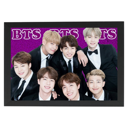 Unbounded Company BTS Purple Digital Reprint 13 inch x 9.5 inch Painting (With Frame)