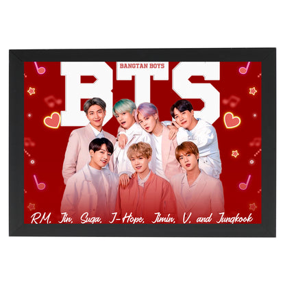 Unbounded Company BTS Bangtan Boys Digital Reprint 13 inch x 9.5 inch Painting (With Frame)