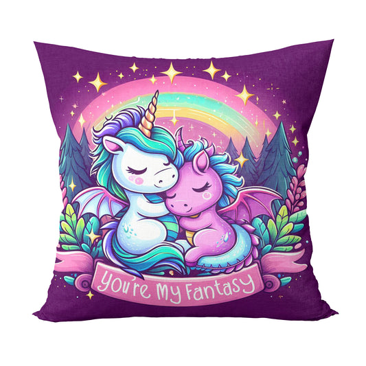 Unbounded Company You're My Fantasy Printed Cushions Cover With Filler (12x12 Inches)