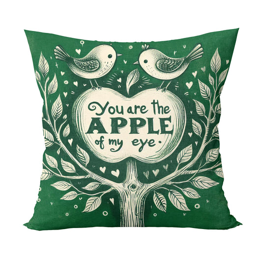 Unbounded Company Apple of My Eye Printed Cushions Cover With Filler (12x12 Inches)