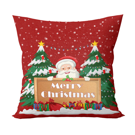 Unbounded Company Santa Merry Christmas Printed Cushions Cover (12x12 Inches)