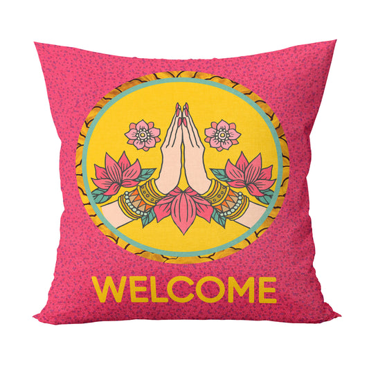 Unbounded Company Welcome Printed Cushions Cover (12x12 inches)