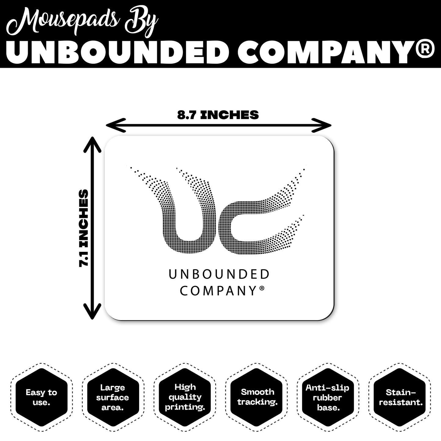 Unbounded Company Dream Big & Create Your Own Story Mousepad For Desktop PC/Laptop