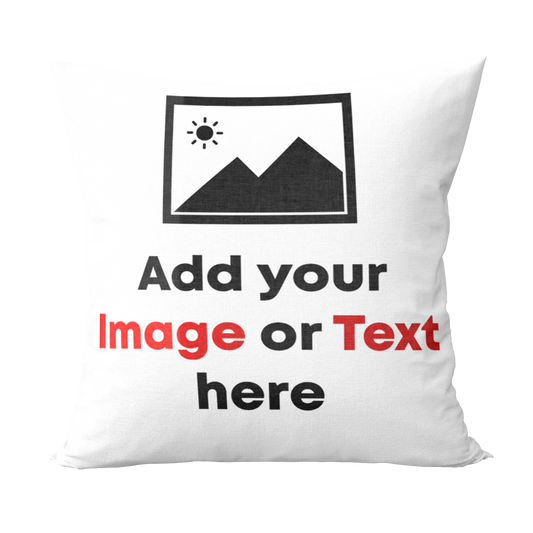 Unbounded Company Personalized Image/Logo Printed Cushion Cover With Filler (12x12 Inches)