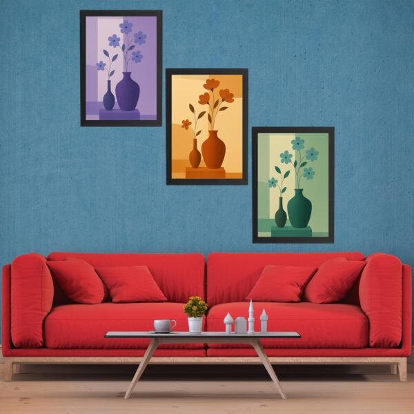 Trio of Blooming Petals Digital Reprint Paintings, Set of 3 (With Frame) - Image 4