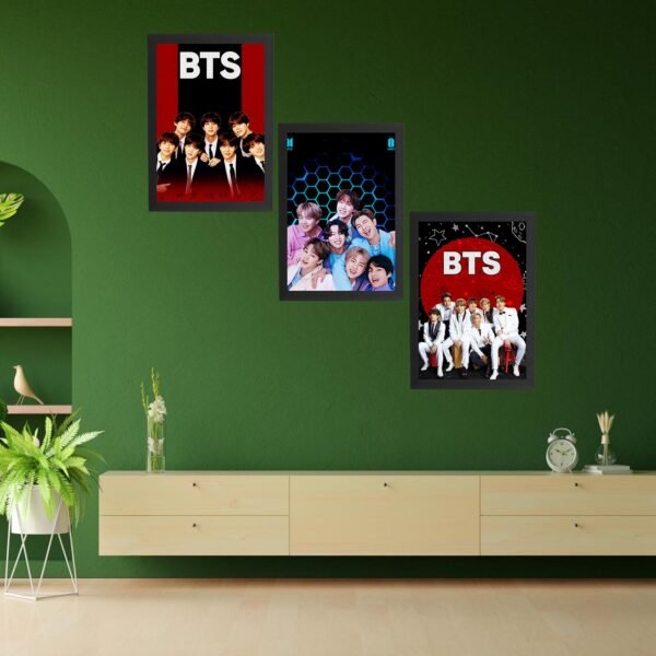 BTS Triptych for ARMY Digital Reprint Paintings, Set of 3 (With Frame) - Image 2